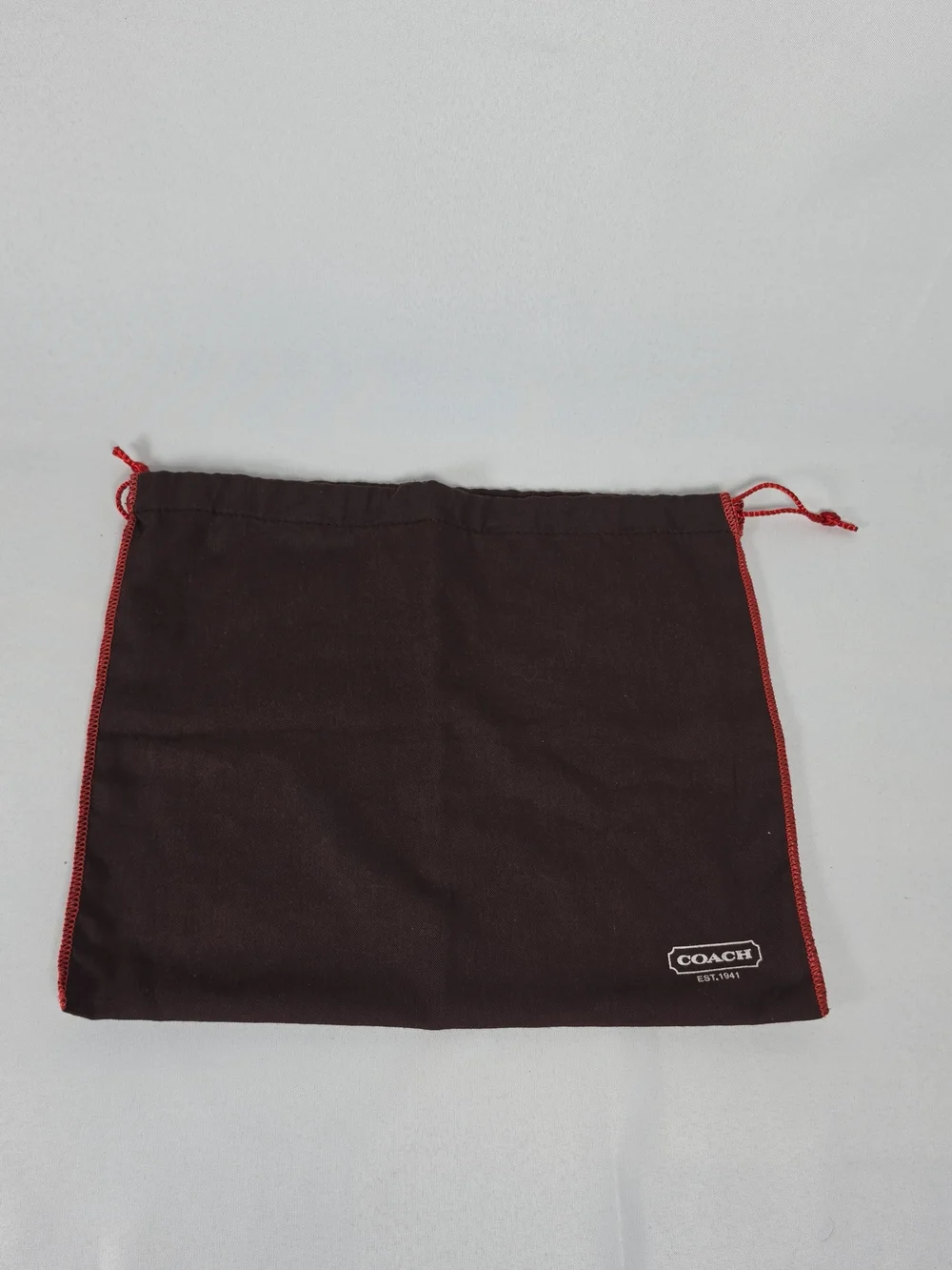 Coach Authentic Replacement Dust Bag Brown Red Medium 15x11 Womens